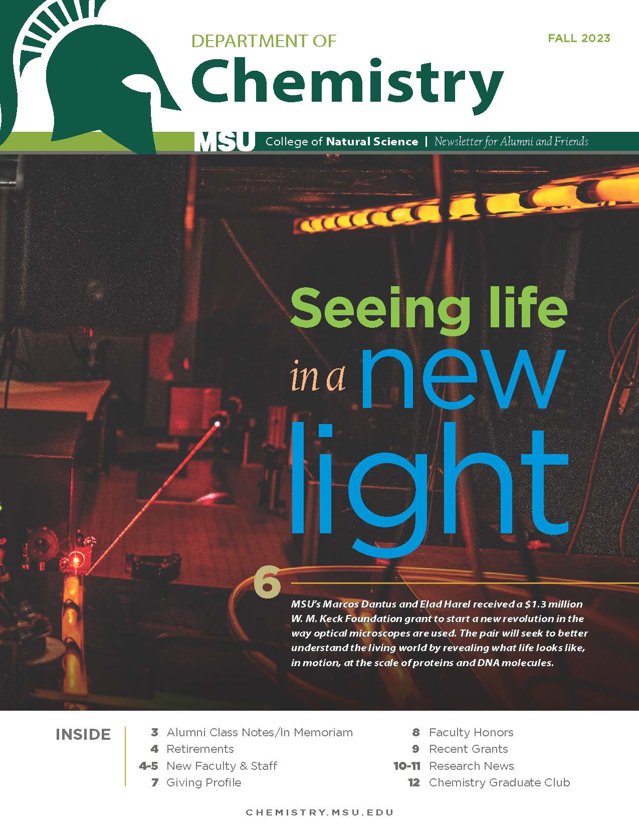 2023 Chemistry Newsletter cover.